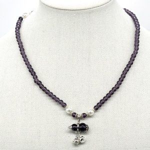 Deep purple necklace and or bracelet. Duo usage.